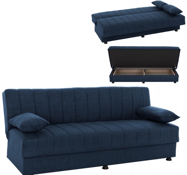 ΚΑΝΑΠΕΣ ΚΡΕΒΑΤΙ ANDRI ΤΡΙΘΕΣΙΟΣ ΜΠΛΕ HM3239.07 180x83x74Y εκ.