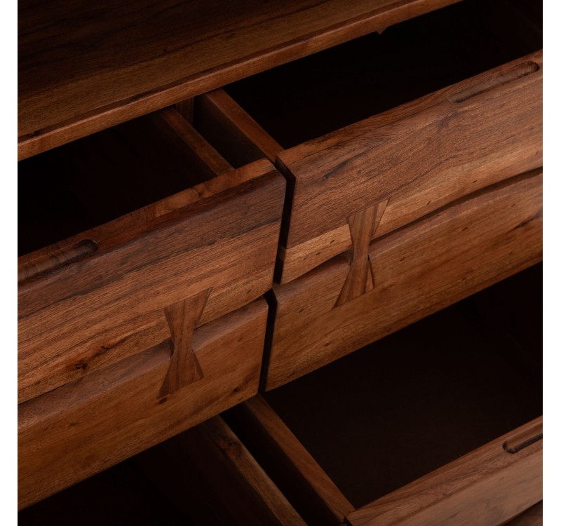 ΣΥΡΤΑΡΙΕΡΑ FANSI 3ΣΥΡΤΑΡΙΑ ΑΠΟ ΜΑΣΙΦ ΞΥΛΟ ΑΚΑΚΙΑΣ 80x35x86Υεκ. HM8474.11