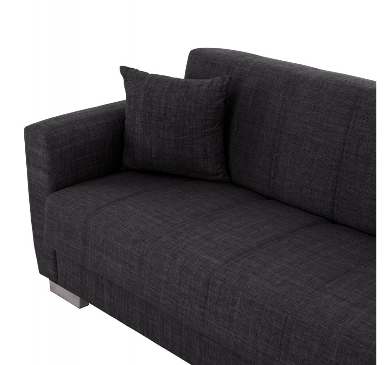 ΚΑΝΑΠΕΣ ΚΡΕΒΑΤΙ POLYA ΤΡΙΘΕΣΙΟΣ HM3240.03 ΓΚΡΙ 215x85x76Υ εκ.