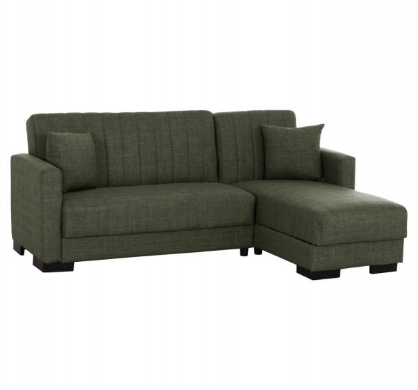 ΚΑΝΑΠΕΣ ΚΡΕΒΑΤΙ GHUFRAN ΓΩΝΙΑ ΑΝΑΣΤΡΕΨΙΜΗ DARK OLIVE ΜΕ ΑΠΟΘΗΚΕΤΙΚΟ ΧΩΡΟ HM3244.05 202x140x78Yεκ.