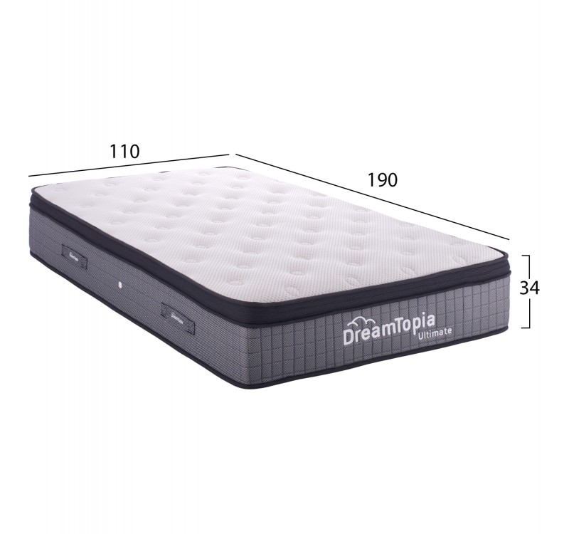 ΣΤΡΩΜΑ DREAMTOPIA, σειρά ULTIMATE HM661.110 POCKET SPRING ΜΕ ΑΝΩΣΤΡΩΜΑ 110X190x34Yεκ.