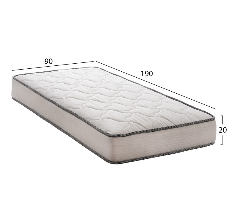 ΣΤΡΩΜΑ DREAMTOPIA ΣΕΙΡΑ ATLAS HM654.90 BONNELL SPRING 90x190x20Y εκ.