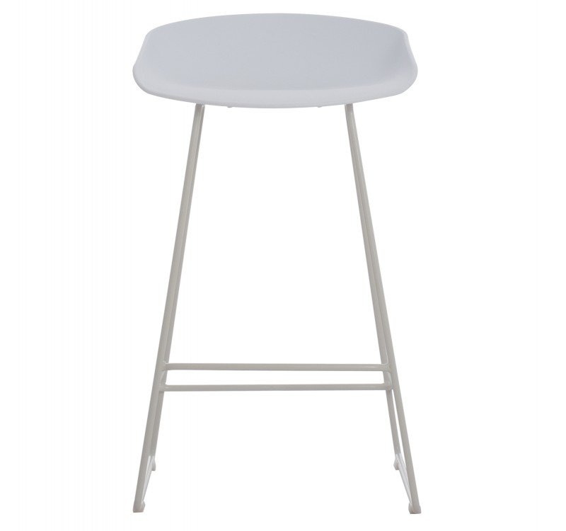 ΣΚΑΜΠΟ ΜΠΑΡ NAILA HM9299.01 ΛΕΥΚΟ ΜΕΣΑΙΟΥ ΥΨΟΥΣ 44x44x74Yεκ.