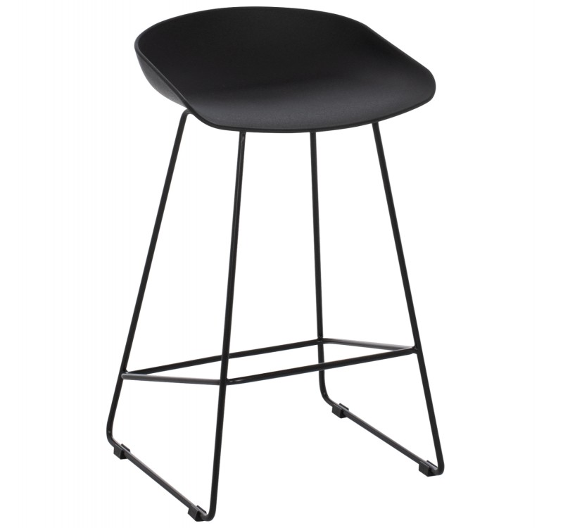 ΣΚΑΜΠΟ ΜΠΑΡ NAILA HM9299.02 ΜΑΥΡΟ ΜΕΣΑΙΟΥ ΥΨΟΥΣ 44x44x74Yεκ.