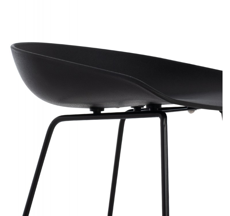 ΣΚΑΜΠΟ ΜΠΑΡ NAILA HM9299.02 ΜΑΥΡΟ ΜΕΣΑΙΟΥ ΥΨΟΥΣ 44x44x74Yεκ.