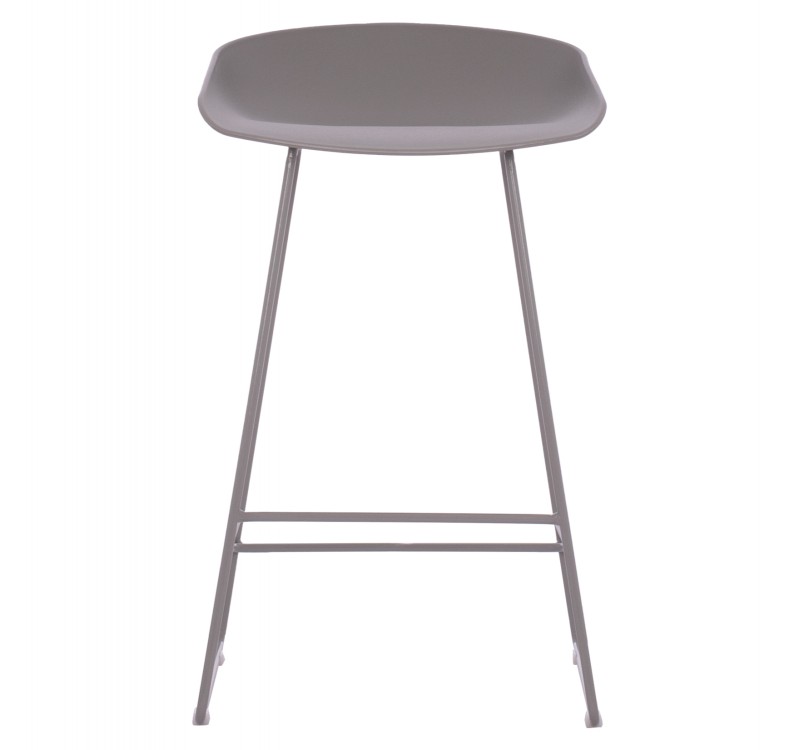 ΣΚΑΜΠΟ ΜΠΑΡ NAILA HM9299.10 ΓΚΡΙ ΜΕΣΑΙΟΥ ΥΨΟΥΣ 44x44x74Yεκ.