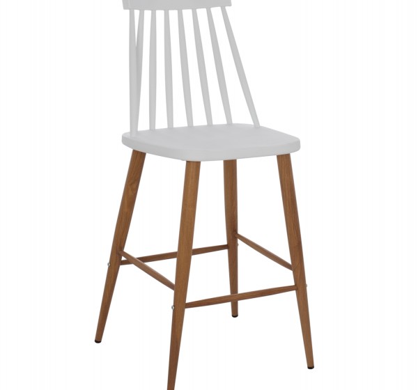 ΣΚΑΜΠΟ ΜΠΑΡ VANESSA HM9300.01 ΛΕΥΚΟ ΜΕΣΑΙΟΥ ΥΨΟΥΣ 43x45x97Υεκ.