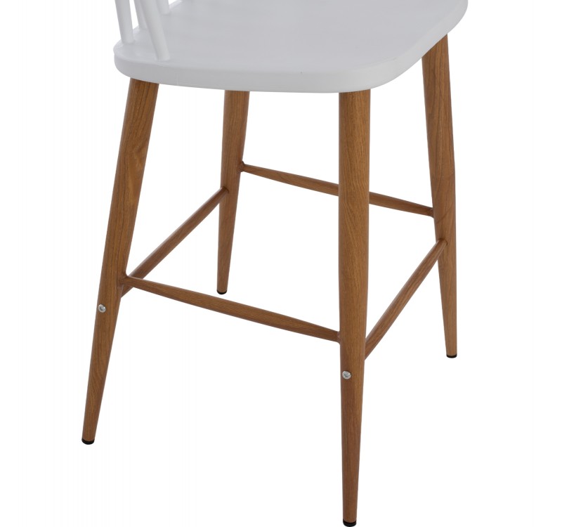 ΣΚΑΜΠΟ ΜΠΑΡ VANESSA HM9300.01 ΛΕΥΚΟ ΜΕΣΑΙΟΥ ΥΨΟΥΣ 43x45x97Υεκ.