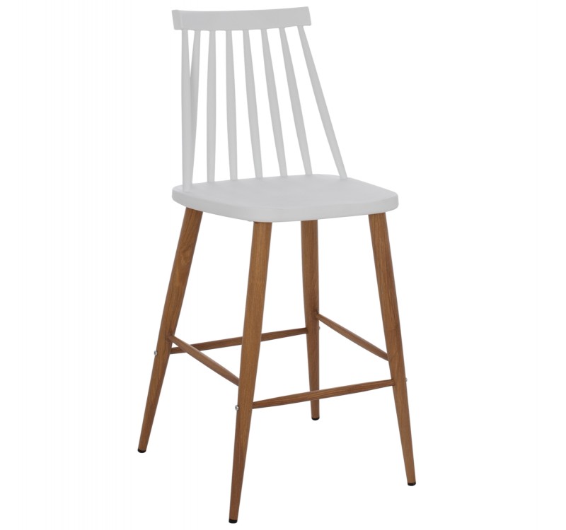 ΣΚΑΜΠΟ ΜΠΑΡ VANESSA HM9300.01 ΛΕΥΚΟ ΜΕΣΑΙΟΥ ΥΨΟΥΣ 43x45x97Υεκ.