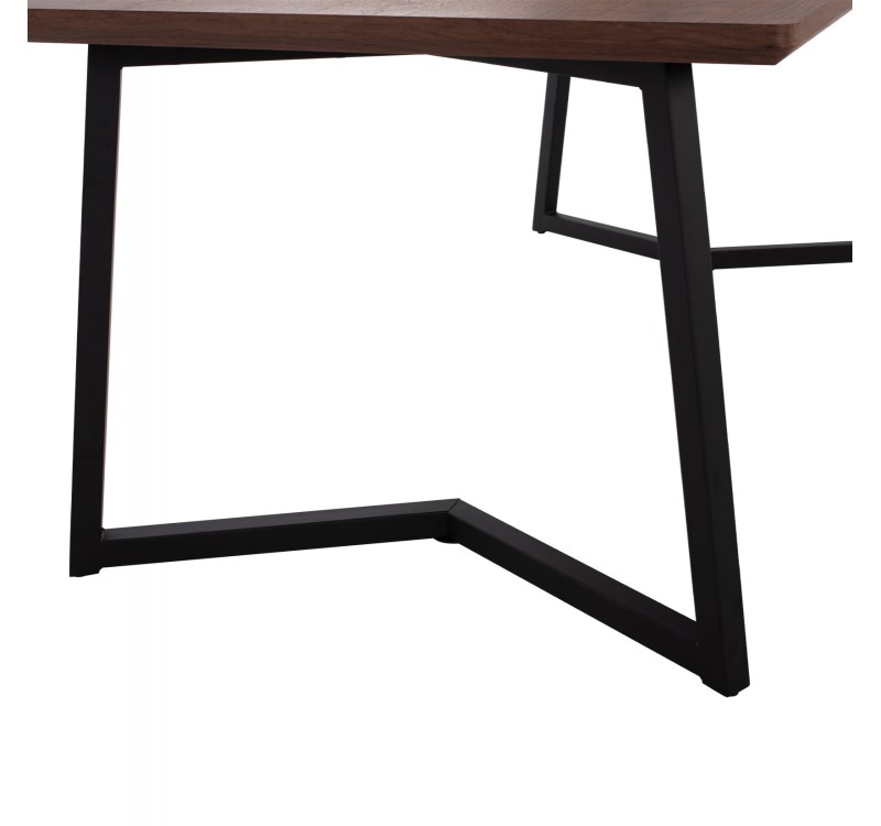 ΤΡΑΠΕΖΙ ΤΡΑΠΕΖΑΡΙΑΣ JAY HM9304.02 ΚΑΠΛΑΜΑΣ ΚΑΡΥΔΙΑΣ ΡΟΥΣΤΙΚ ΣΤΥΛ 200x100x75 εκ.