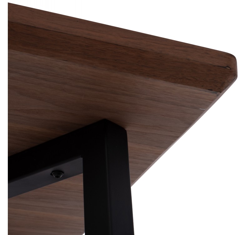 ΤΡΑΠΕΖΙ ΤΡΑΠΕΖΑΡΙΑΣ JAY HM9304.02 ΚΑΠΛΑΜΑΣ ΚΑΡΥΔΙΑΣ ΡΟΥΣΤΙΚ ΣΤΥΛ 200x100x75 εκ.