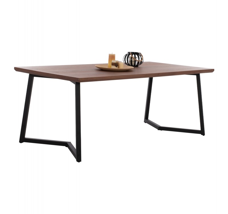 ΤΡΑΠΕΖΙ ΤΡΑΠΕΖΑΡΙΑΣ JAY HM9304.02 ΚΑΠΛΑΜΑΣ ΚΑΡΥΔΙΑΣ ΡΟΥΣΤΙΚ ΣΤΥΛ 200x100x75 εκ.