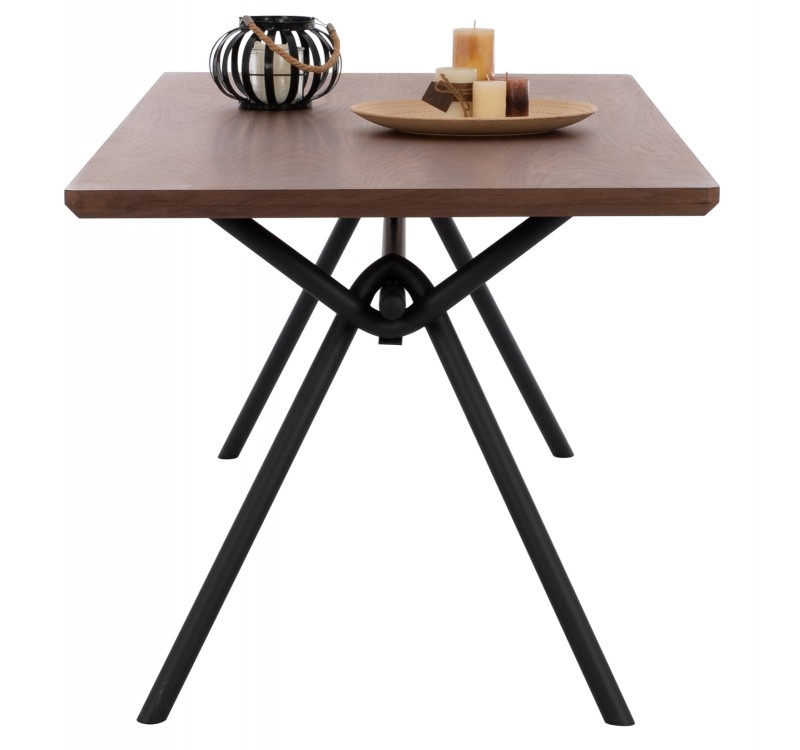 ΤΡΑΠΕΖΙ ΤΡΑΠΕΖΑΡΙΑΣ MANDY HM9303.02 ΚΑΠΛΑΜΑΣ ΚΑΡΥΔΙΑΣ ΡΟΥΣΤΙΚ ΣΤΥΛ 220x90x75Υ εκ.