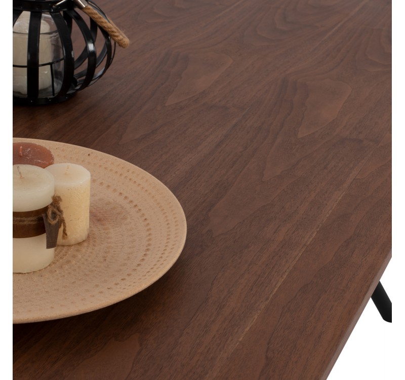 ΤΡΑΠΕΖΙ ΤΡΑΠΕΖΑΡΙΑΣ MANDY HM9303.02 ΚΑΠΛΑΜΑΣ ΚΑΡΥΔΙΑΣ ΡΟΥΣΤΙΚ ΣΤΥΛ 220x90x75Υ εκ.