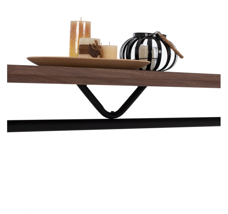 ΤΡΑΠΕΖΙ ΤΡΑΠΕΖΑΡΙΑΣ MANDY HM9303.02 ΚΑΠΛΑΜΑΣ ΚΑΡΥΔΙΑΣ ΡΟΥΣΤΙΚ ΣΤΥΛ 220x90x75Υ εκ.