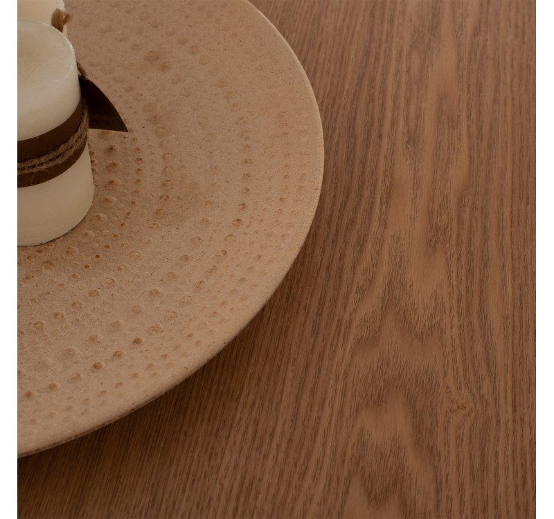 ΤΡΑΠΕΖΙ ΤΡΑΠΕΖΑΡΙΑΣ ΣΤΡΟΓΓΥΛΟ ΜΕ ΚΑΠΛΑΜΑ ΔΡΥΟΣ ΡΟΥΣΤΙΚ ΣΤΥΛ Φ120x75Υ εκ.HM9307.01