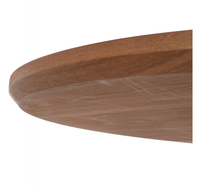 ΤΡΑΠΕΖΙ ΤΡΑΠΕΖΑΡΙΑΣ ΣΤΡΟΓΓΥΛΟ ΜΕ ΚΑΠΛΑΜΑ ΔΡΥΟΣ ΡΟΥΣΤΙΚ ΣΤΥΛ Φ120x75Υ εκ.HM9307.01