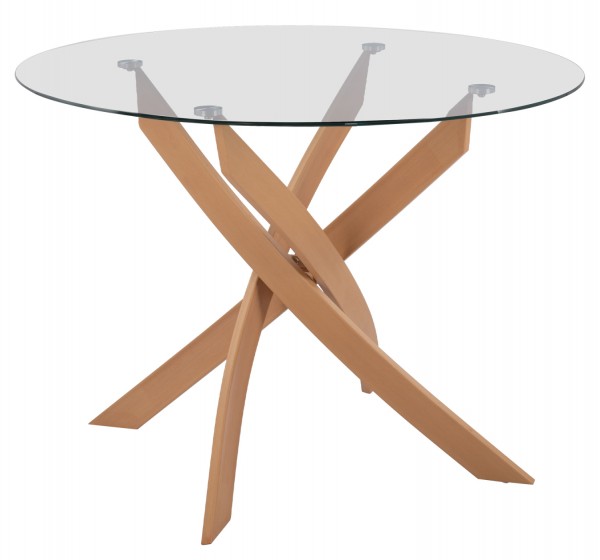 ΤΡΑΠΕΖΙ ΤΡΑΠΕΖΑΡΙΑΣ ΣΤΡΟΓΓΥΛΟ JADA ΜΕΤΑΛΛΙΚΑ ΠΟΔΙΑ ΜΕ ΥΦΗ ΞΥΛΟΥ ΚΑΙ ΓΥΑΛΙ Φ120X75Y εκ.HM8733.02