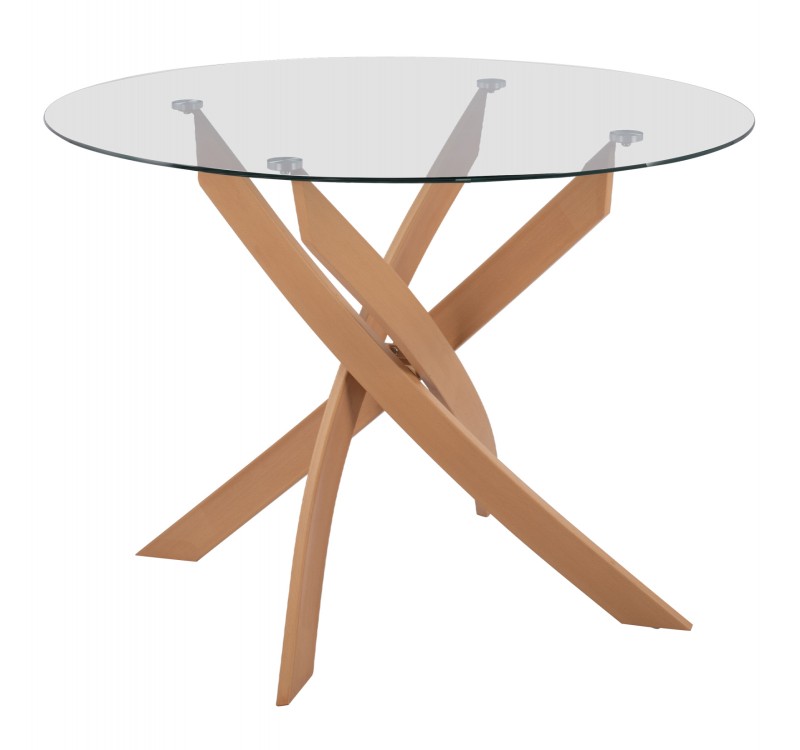 ΤΡΑΠΕΖΙ ΤΡΑΠΕΖΑΡΙΑΣ ΣΤΡΟΓΓΥΛΟ JADA ΜΕΤΑΛΛΙΚΑ ΠΟΔΙΑ ΜΕ ΥΦΗ ΞΥΛΟΥ ΚΑΙ ΓΥΑΛΙ Φ120X75Y εκ.HM8733.02