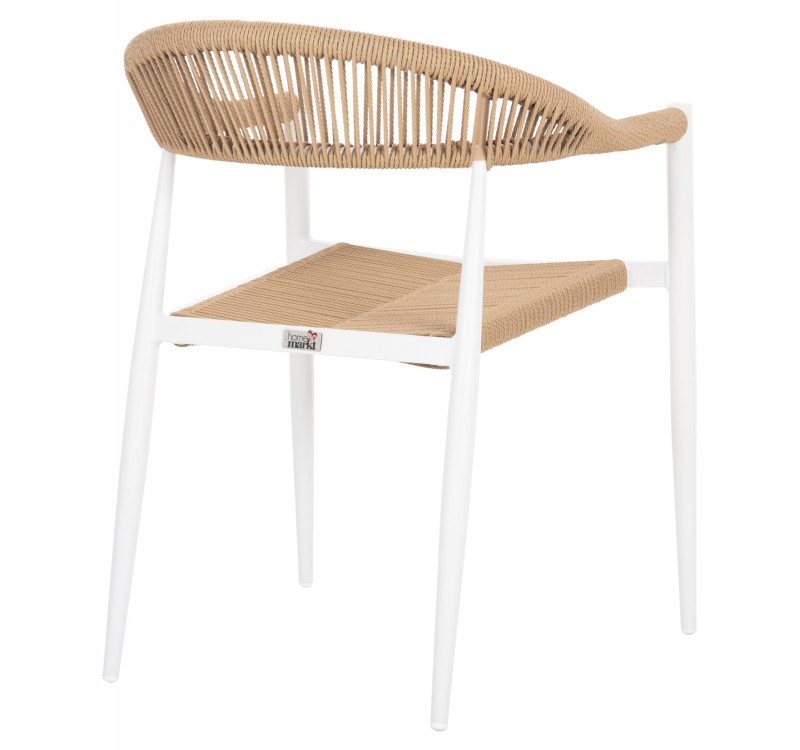 ΠΟΛΥΘΡΟΝΑ ΑΛΟΥΜΙΝΙΟΥ GRET HM5854.01 ΛΕΥΚΗ PE RATTAN ΜΠΕΖ 56x55,5x78Υεκ.