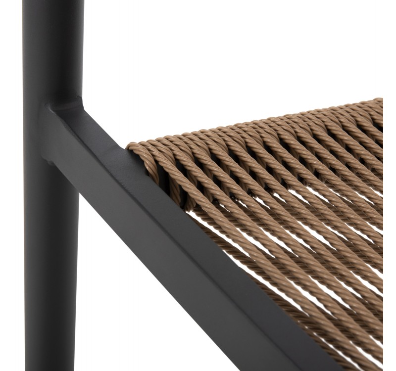 ΠΟΛΥΘΡΟΝΑ ΑΛΟΥΜΙΝΙΟΥ GRET HM5854.02 ΑΝΘΡΑΚΙ PΕ RATTAN ΜΠΕΖ 56x55,5x78Υ εκ.