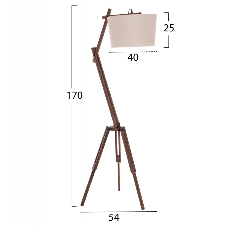 ΦΩΤΙΣΤΙΚΟ ΔΑΠΕΔΟΥ CRANE ΜΕ ΤΡΙΠΟΔΟ ΚΑΙ ΒΡΑΧΙΟΝΑ ΜΠΕΖ ΚΑΠΕΛΟ 54x54x170Υεκ.HM7694.01