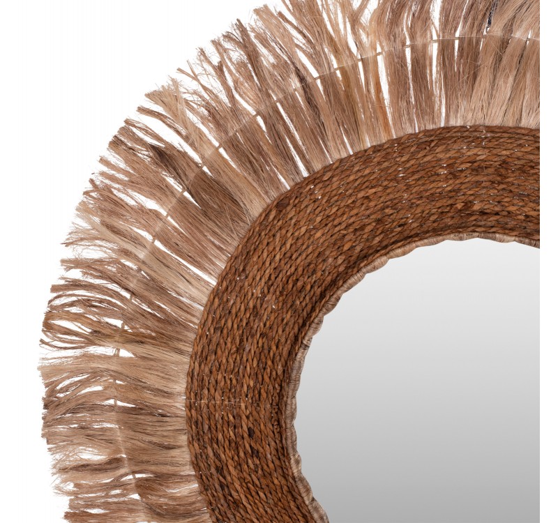 ΚΑΘΡΕΠΤΗΣ ΣΤΡΟΓΓΥΛΟΣ ΜΕ ΠΛΑΙΣΙΟ ΙΝΕΣ ΑΜΠΑΚΑ ΣΕ ΧΡΩΜΑ ΦΥΣΙΚΟ 110x5x110Υεκ.HM7740