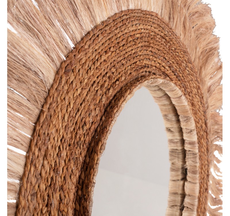 ΚΑΘΡΕΠΤΗΣ ΣΤΡΟΓΓΥΛΟΣ ΜΕ ΠΛΑΙΣΙΟ ΙΝΕΣ ΑΜΠΑΚΑ ΣΕ ΧΡΩΜΑ ΦΥΣΙΚΟ 110x5x110Υεκ.HM7740