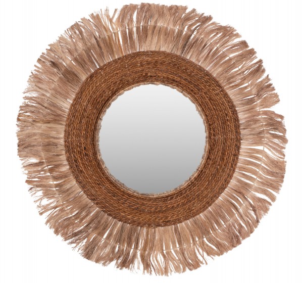 ΚΑΘΡΕΠΤΗΣ ΣΤΡΟΓΓΥΛΟΣ ΜΕ ΠΛΑΙΣΙΟ ΙΝΕΣ ΑΜΠΑΚΑ ΣΕ ΧΡΩΜΑ ΦΥΣΙΚΟ 110x5x110Υεκ.HM7740