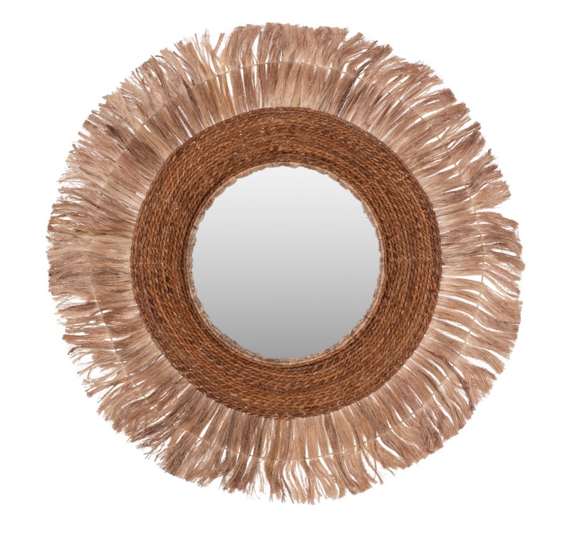 ΚΑΘΡΕΠΤΗΣ ΣΤΡΟΓΓΥΛΟΣ ΜΕ ΠΛΑΙΣΙΟ ΙΝΕΣ ΑΜΠΑΚΑ ΣΕ ΧΡΩΜΑ ΦΥΣΙΚΟ 110x5x110Υεκ.HM7740