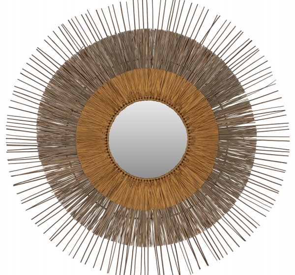 ΚΑΘΡΕΠΤΗΣ ΜΕ ΠΛΑΙΣΙΟ MENDONG GRASS Φ105εκ ΣΕ ΧΡΩΜΑ ΦΥΣΙΚΟ ΧΡΥΣΟ HM7798