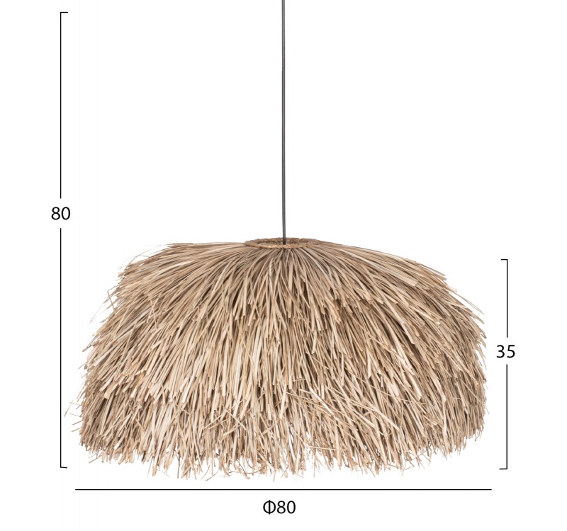 ΦΩΤΙΣΤΙΚΟ ΟΡΟΦΗΣ ΜΕ PANDAN ΚΑΙ MENDONG ΚΑΠΕΛΟ ΣΕ ΦΥΣΙΚΟ HM7778 Φ80Χ35Υεκ.