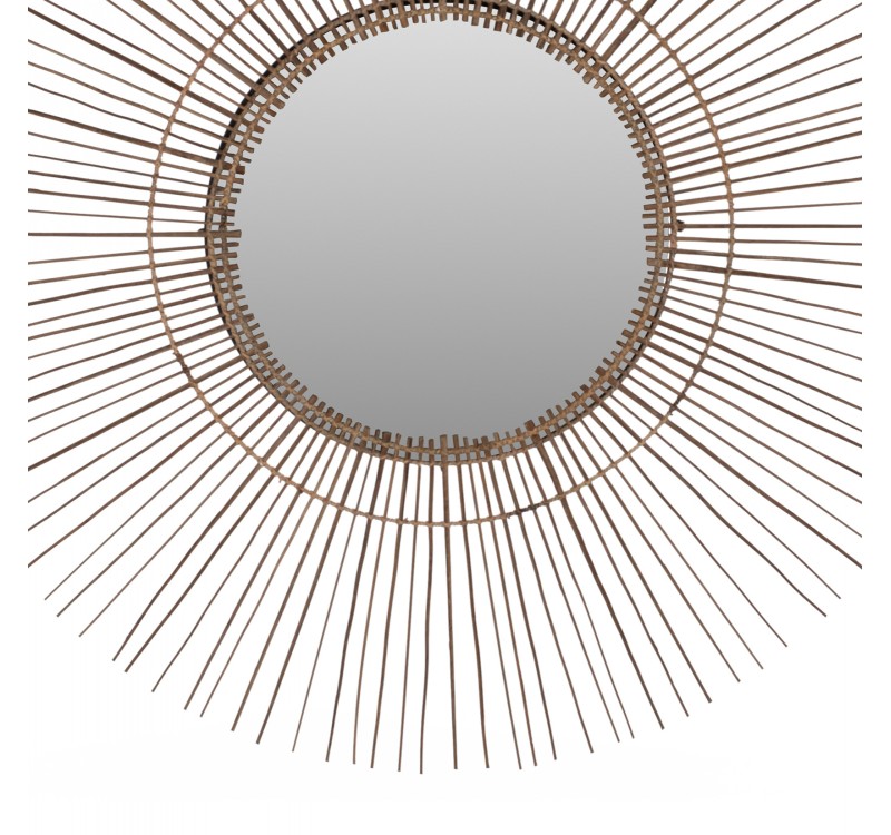 ΚΑΘΡΕΠΤΗΣ ΤΟΙΧΟΥ ΣΤΡΟΓΓΥΛΟΣ ΜΕ STICKS ΚΟΚΟΦΟΙΝΙΚΑ ΣΕ ΦΥΣΙΚΟ 120x4x120Yεκ.HM7732