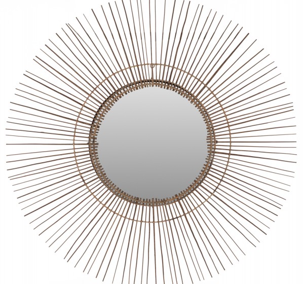 ΚΑΘΡΕΠΤΗΣ ΤΟΙΧΟΥ ΣΤΡΟΓΓΥΛΟΣ ΜΕ STICKS ΚΟΚΟΦΟΙΝΙΚΑ ΣΕ ΦΥΣΙΚΟ 120x4x120Yεκ.HM7732