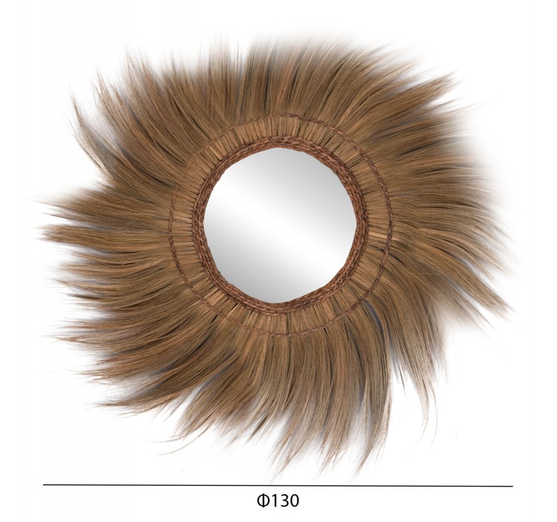 ΚΑΘΡΕΠΤΗΣ ΤΟΙΧΟY ΣΤΡΟΓΓΥΛΟΣ ΠΛΑΙΣΙΟ ΙΝΕΣ ΜΠΑΝΑΝΑΣ ΣΕ ΦΥΣΙΚΟ 130x4x130Υεκ.HM7734