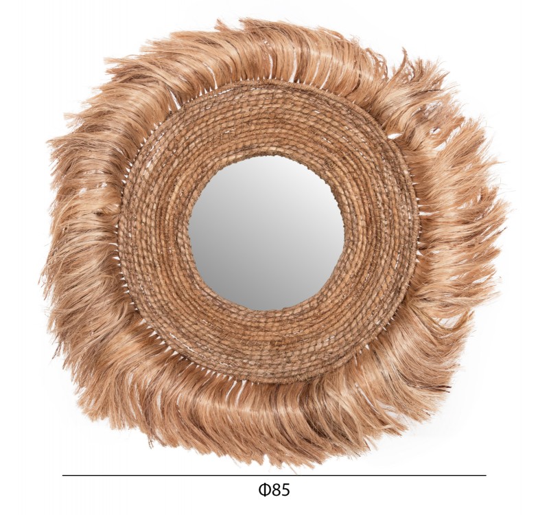 ΚΑΘΡΕΠΤΗΣ ΤΟΙΧΟΥ ΣΤΡΟΓΓΥΛΟΣ ΜΕ ΠΛΑΙΣΙΟ ΑΠΟ ΙΝΕΣ ΑΜΠΑΚΑ ΣΕ ΦΥΣΙΚΟ 85x17x85Yεκ.HM7742