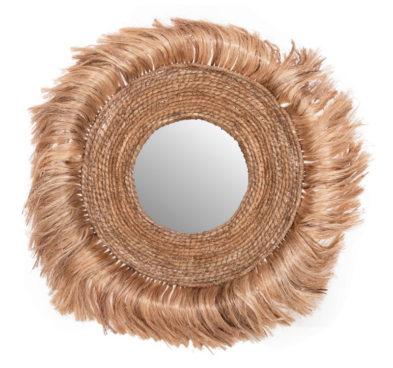 ΚΑΘΡΕΠΤΗΣ ΤΟΙΧΟΥ ΣΤΡΟΓΓΥΛΟΣ ΜΕ ΠΛΑΙΣΙΟ ΑΠΟ ΙΝΕΣ ΑΜΠΑΚΑ ΣΕ ΦΥΣΙΚΟ 85x17x85Yεκ.HM7742