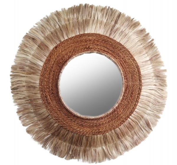 ΚΑΘΡΕΠΤΗΣ ΤΟΙΧΟΥ ΣΤΡΟΓΓΥΛΟΣ ΑΠΟ ΙΝΕΣ ΑΜΠΑΚΑ ΣΕ ΧΡΩΜΑ ΦΥΣΙΚΟ 60x5x60Yεκ.HM7739