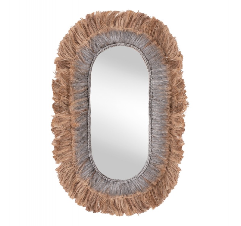 ΚΑΘΡΕΠΤΗΣ ΤΟΙΧΟΥ ΟΒΑΛ ΑΠΟ ΙΝΕΣ ΑΜΠΑΚΑ ΣΕ ΧΡΩΜΑ ΦΥΣΙΚΟ & ΑΣΗΜΙ 90x5x140Yεκ.HM7738