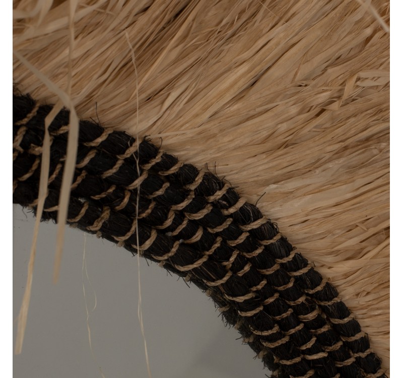 ΚΑΘΡΕΠΤΗΣ ΤΟΙΧΟΥ ΣΤΡΟΓΓΥΛΟΣ ΙΝΕΣ ΣΙΖΑΛ ΚΑΙ ΑΜΠΑΚΑ ΣΕ ΧΡΩΜΑ ΦΥΣΙΚΟ ΜΑΥΡΟ Φ90εκ.HM7746