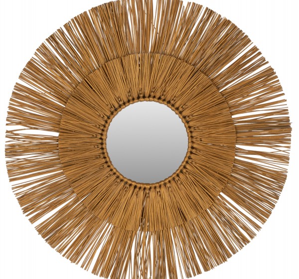 ΚΑΘΡΕΠΤΗΣ ΤΟΙΧΟΥ ΣΤΡΟΓΓΥΛΟΣ MENDONG GRASS ΠΛΑΙΣΙΟ ΣΕ ΧΡΩΜΑ ΧΡΥΣΟ Φ65εκ.HM7801