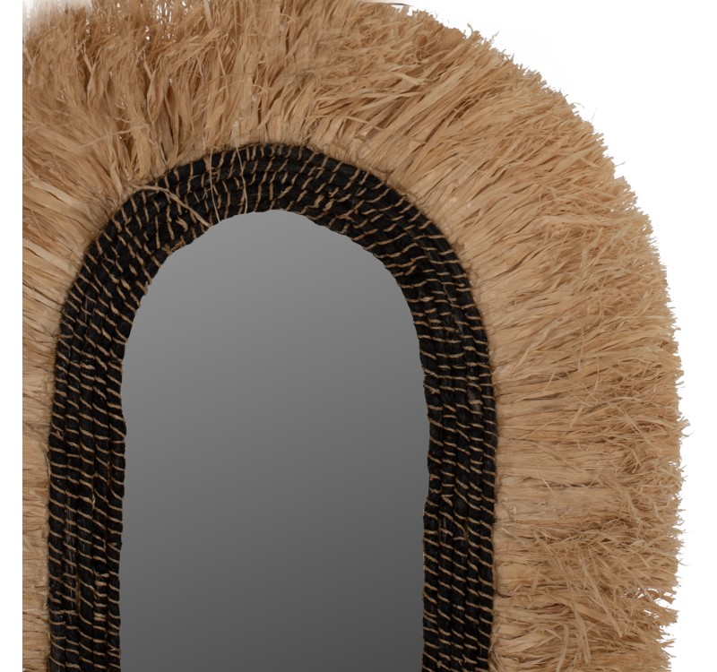 ΚΑΘΡΕΠΤΗΣ ΤΟΙΧΟΥ ΟΒΑΛ ΑΠΟ ΙΝΕΣ ΣΙΖΑΛ ΣΕ ΧΡΩΜΑ ΦΥΣΙΚΟ ΜΑΥΡΟ 55x4x90Yεκ.HM7745