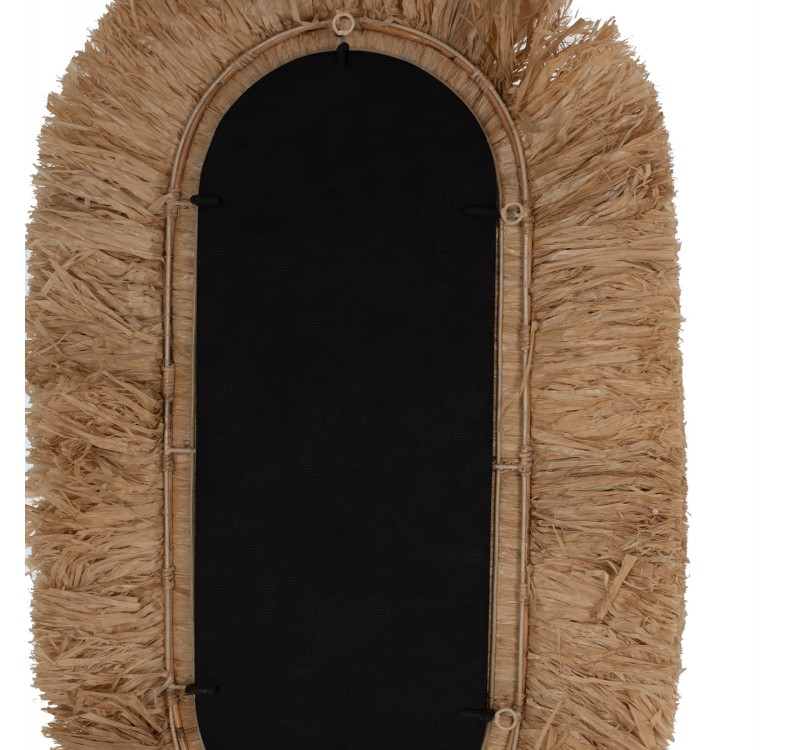 ΚΑΘΡΕΠΤΗΣ ΤΟΙΧΟΥ ΟΒΑΛ ΑΠΟ ΙΝΕΣ ΣΙΖΑΛ ΣΕ ΧΡΩΜΑ ΦΥΣΙΚΟ ΜΑΥΡΟ 55x4x90Yεκ.HM7745