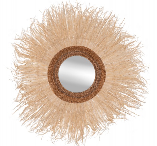 ΚΑΘΡΕΠΤΗΣ ΤΟΙΧΟΥ ΣΤΡΟΓΓΥΛΟΣ ΜΕ ΙΝΕΣ ΣΙΖΑΛ ΣΕ ΦΥΣΙΚΟ ΧΡΩΜΑ 110x4x110Yεκ.HM7744