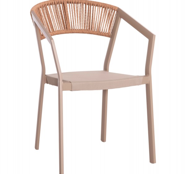 ΠΟΛΥΘΡΟΝΑ ΑΛΟΥΜΙΝΙΟΥ MIRI HM5891.03 ΣΑΜΠΑΝΙΖΕ ΣΚΕΛΕΤΟΣ&TEXTLINE- RATTAN 56x58x80.5Υ εκ.