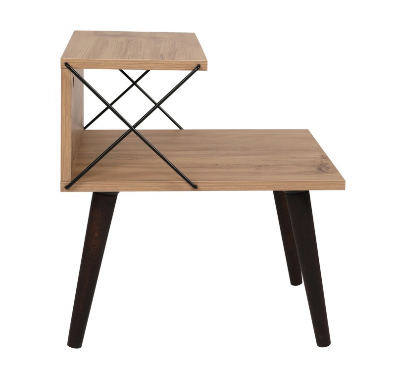 ΒΟΗΘΗΤΙΚΟ ΤΡΑΠΕΖΙ ΚΟΜΟΔΙΝΟ ΜΕΛΑΜΙΝΗΣ ΣΕ ΦΥΣΙΚΟ ΧΡΩΜΑ 50x40x55Υεκ.HM9434.01