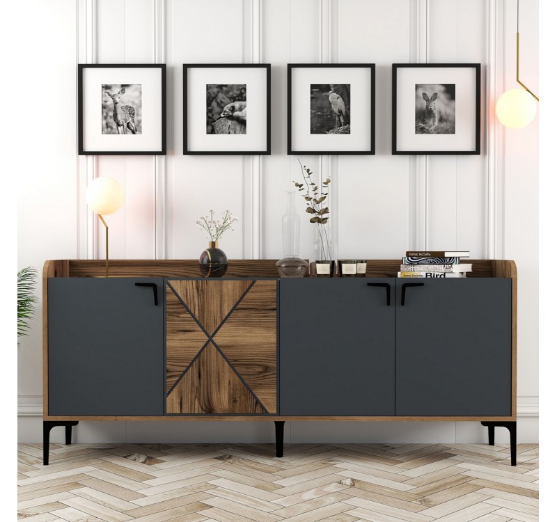 ΜΠΟΥΦΕΣ ΜΕΛΑΜΙΝΗΣ ΚΑΡΥΔΙ ΚΑΙ ΑΝΘΡΑΚΙ 180x35x78Yεκ. HM9433.01