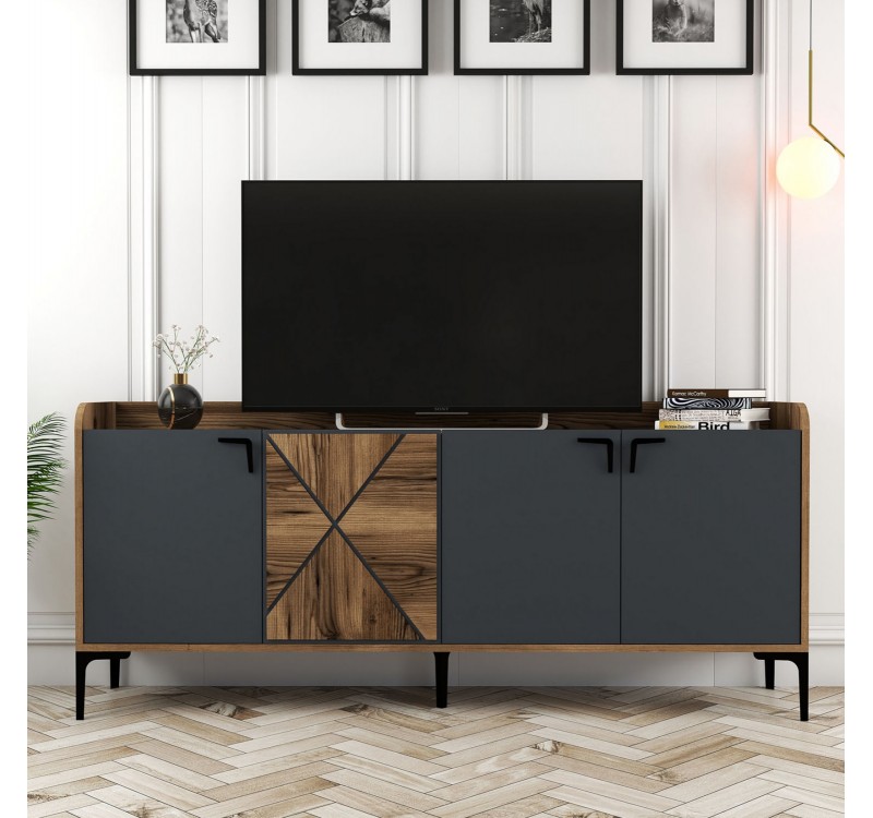 ΜΠΟΥΦΕΣ ΜΕΛΑΜΙΝΗΣ ΚΑΡΥΔΙ ΚΑΙ ΑΝΘΡΑΚΙ 180x35x78Yεκ. HM9433.01