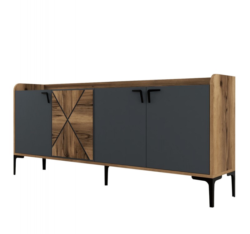 ΜΠΟΥΦΕΣ ΜΕΛΑΜΙΝΗΣ ΚΑΡΥΔΙ ΚΑΙ ΑΝΘΡΑΚΙ 180x35x78Yεκ. HM9433.01
