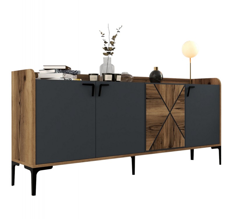 ΜΠΟΥΦΕΣ ΜΕΛΑΜΙΝΗΣ ΚΑΡΥΔΙ ΚΑΙ ΑΝΘΡΑΚΙ 180x35x78Yεκ. HM9433.01